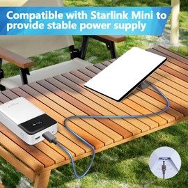 ABOUSHE for Starlink Mini USB C Cable 6.5FT, for Starlink Mini USB C to DC Power Cable Cord 100W Input USB Type C to DC Cable for Starlink Mini Work with 65W+ PD Source Waterproof 20AWG 2M