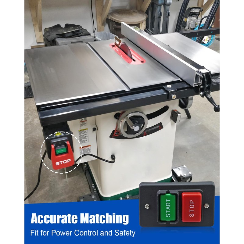 HUQUZN Table Saw Switch 110/ 220V, Single Phase On/Off Switch