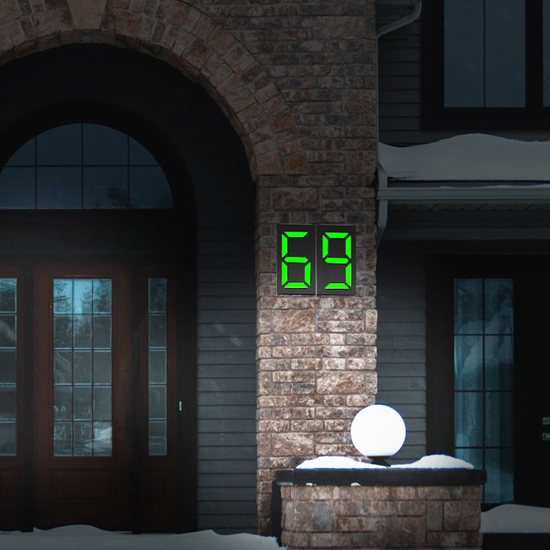 Solar LED House Number Light Garden Solar Powered Address Sign