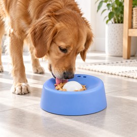 Slow Feeder Dog Bowl for Treats – 3/4 Cup Round Lick Bowl for Yogurt, Bone Broth & Daily Feeding
