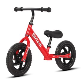 Birtech Balance Bike for 2-5 Years Old Kids 12 Inch Toddler Balance Bike Kids Indoor Outdoor Toys No Pedal Training Bicycle with Adjustable Seat Height, Red