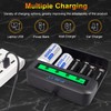 Tenberly AA AAA C D Universal Battery Charger with 4