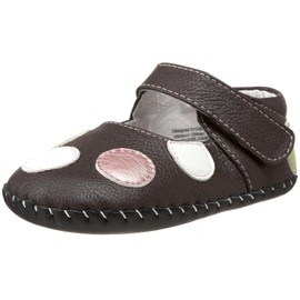 pediped Originals Giselle Mary Jane Crib Shoe (Infant),Chocolate Brown,Extra Small (0-6 Months)
