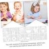 KONTONTY 12 Sheets Cartoon Animal Stencils for DIY Projects Reusable