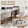 Home Office Chair with Quiet Wheels - Armless Vanity Chair