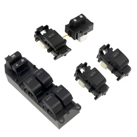 HIGH FLYING for Toyota Tundra 2007-2021 LED Lighted Power Window Switch Control, Lock/Unlock Switch with Auto Down/Up, Kit of White Light (NOT Fit 1794 Edition, Limited, Platinum)