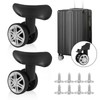 Agatige Suitcase Wheels, Universal Draw Bar Box Wheels Accessory Wheel