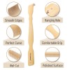 Unbranded 2Pcs Wooden Bamboo Back Scratcher Long Handle Itch Relief