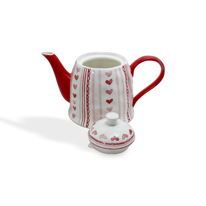 New Ceramic Valentine Pink & Red Hearts Ceramic Hot Beverage