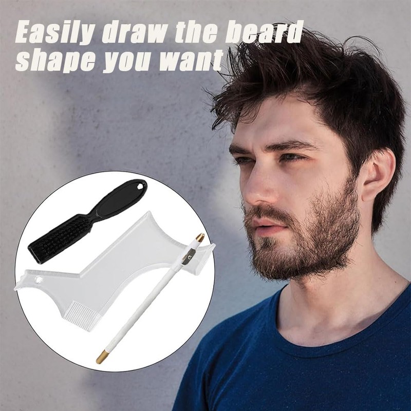 Barber Pencil Set, Precision Hairline Shaping Pencils Ruler Comb Magic