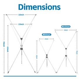 USCNC X Banner Stand Adjustable Fit Banner 23 x 63 to 32 x 78 Inch, Portable Travel Bag, Bigger, More Adaptable Advertising, Stores, Tradeshow, Restaurant, Event, Birthday & Party (2 PACk)