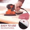 60 PCS Mouse Detail Sander Pads, 5 Holes Triangle Sandpaper,