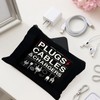 Travel Charger Cable Organizer Bag with Zipper for Men Women