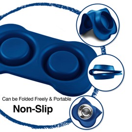 Juqiboom Dog Bowls 2 Stainless Steel Bowl for Pet Water and Food Feeder with Non Spill Skid Resistant Silicone Mat for Pets Puppy Small Medium Cats Dogs