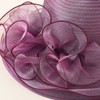 Women Organza Sun-Hats Wide-Brim Church-Hats for Tea Party Bridal Wedding