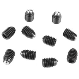 10Pcs M6 Screw Thread Hex Vis Ressort Ball Detent Socket Carbon Steel Ball Spring Plungers Set (M6*8(10PCS))