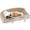 FUKUMARU 26 Inch Cat Scratcher Cardboard Lounge Bed, 2 Reversible