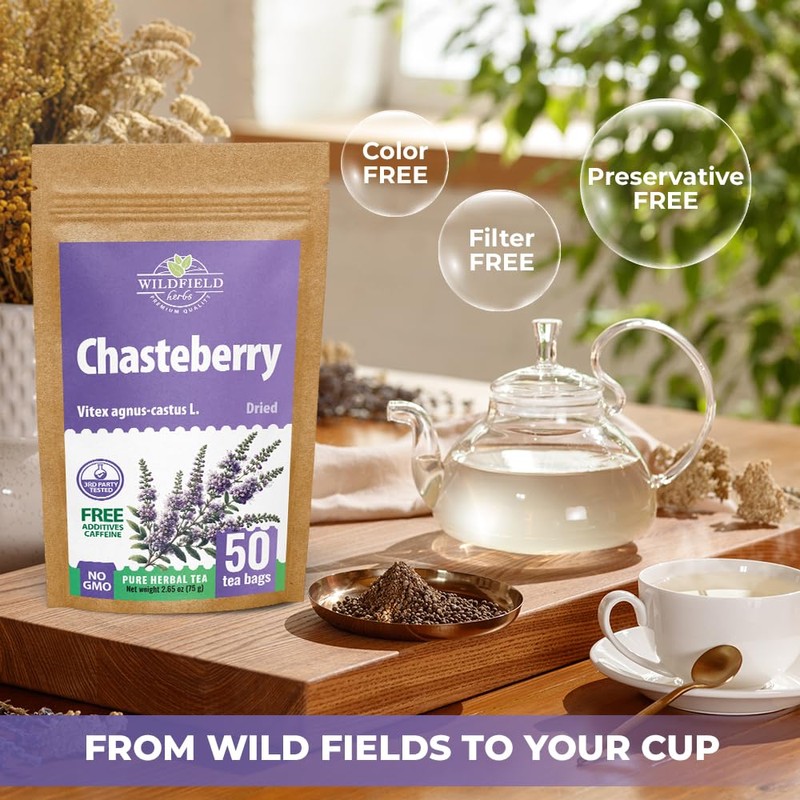 50 Bags Chaste Tree Berry Сhasteberry Tea Vitex Tea Herb