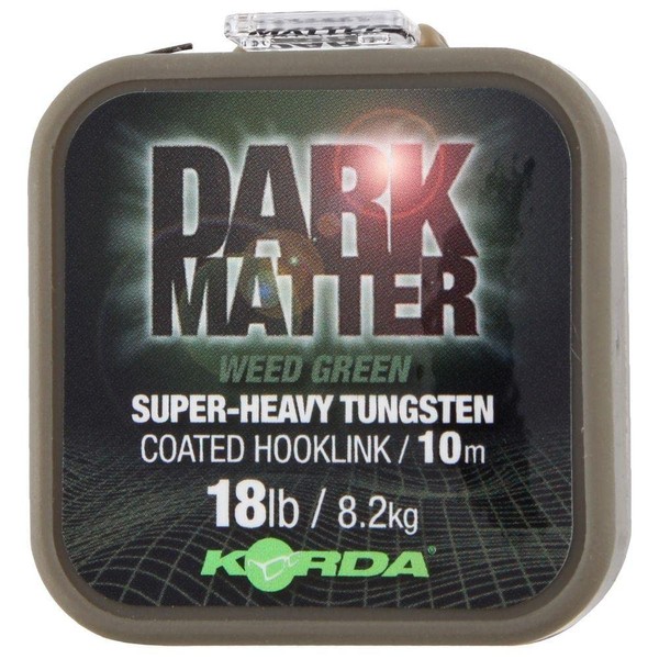 Korda Dark Matter Tungsten Coated Braid Weed Green 10m: 18lb