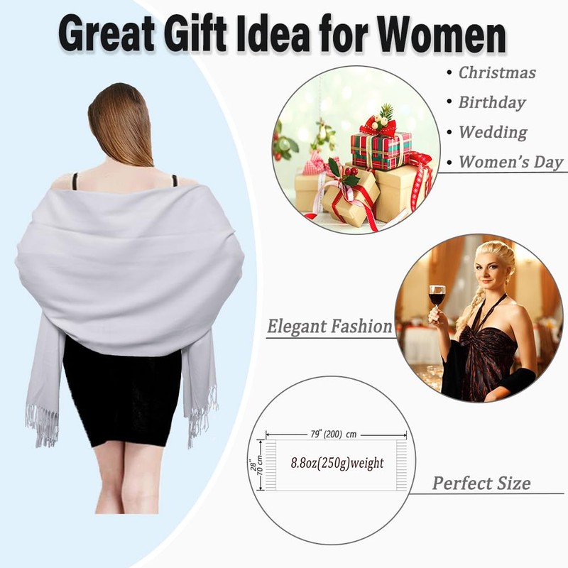 Women's Scarf Pashmina Shawls and Wraps for Evening Dress Wedding