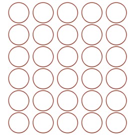 MECCANIXITY Silicone O-Ring 51mm ID 55mm OD 2mm Width Metric VMQ Sealing Gasket Replacement 50A Durometer for Plumbing Compressor Faucets Valves Repair (Red, Pack of 30)