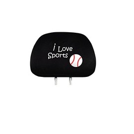 Yupbizauto New Interchangeable Car Seat Headrest Cover Universal Fit for Cars Vans Trucks - One Piece (Baseball)