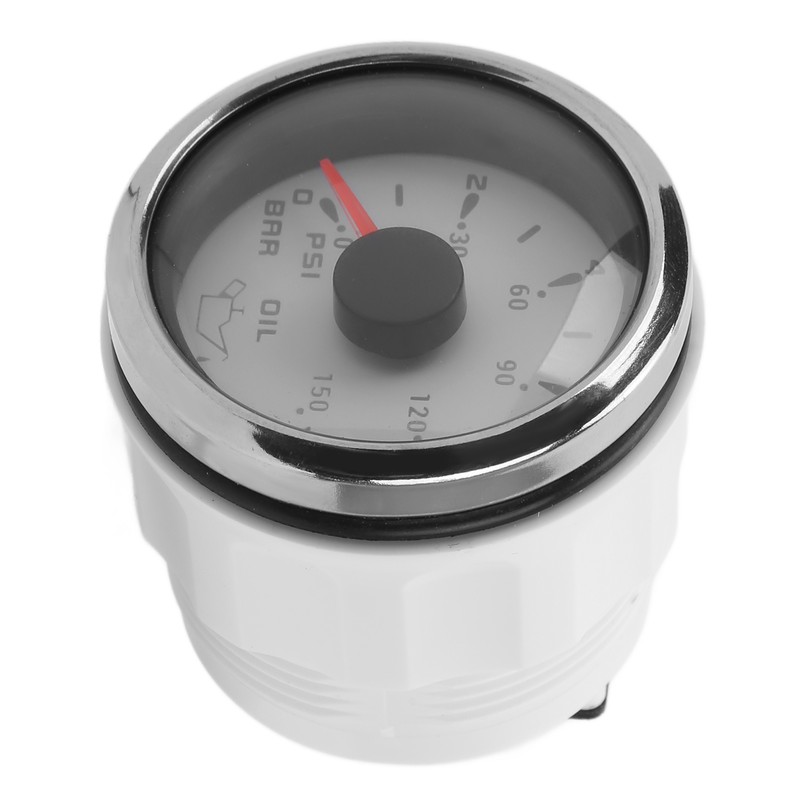 Oil Pressure Gauge Pointer 52mm/2.0in 10‑184Ω Colourful Backlight Adjustable Universal