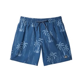 Quiksilver Men's Standard 17 Volley Boardshort Swim Trunk, Shady Palm/Ensign Blue