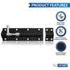 XFORT® 2 Pack Heavy Duty Tower Lock Black 200mm (8"),
