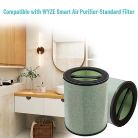 Byseacore True HEPA Filter Compatible with WYZE Smart Air Purifier, Standard Filter, True HEPA(H13) Filter Replacement with Activated Carbon Filter- 2 Pack