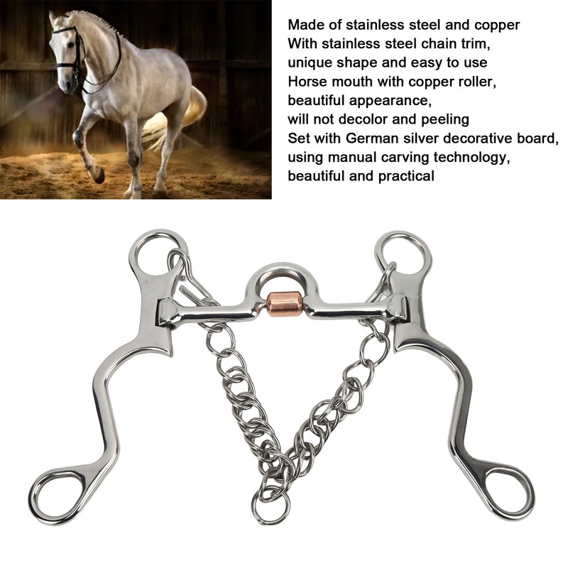 Pelham Bit Strong Fine Workmanship Stainless Steel Horse Bit for