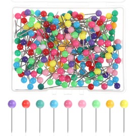 200PCS Map Pins Colored Pushpins, Round Head Short Push Pins Colorful Push Pin Map Tacks, Craft DIY Marking Thumbtack for Bulletin Board, Map Pin for Travel Map