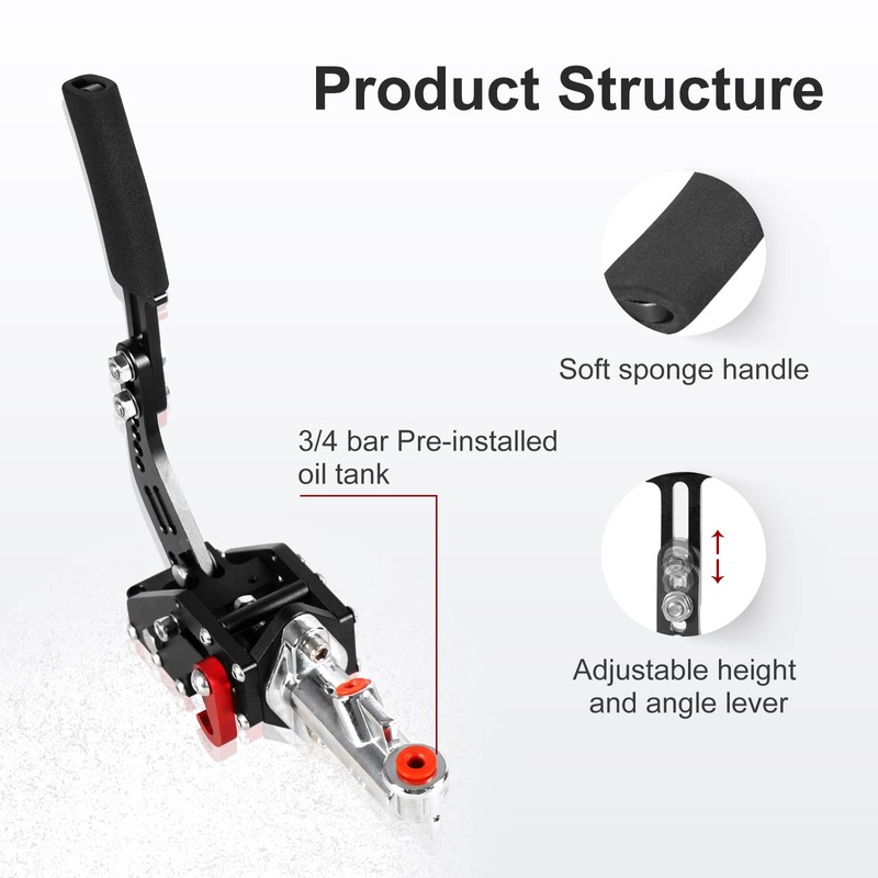 GSTP Universal Racing Hydraulic Handbrake Drift E-Brake Handle Parking Emergency
