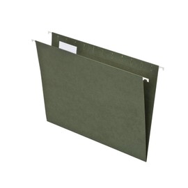 Island Hanging File Folder 1/5 Cut, Letter Size, Standard Green, 25 Count (372 1/5)