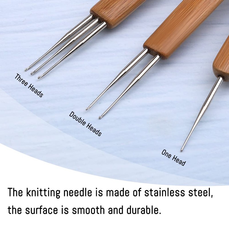 3 Pieces Dreadlocks Tool Dreadlock Crochet Hook Set Hair Crochet