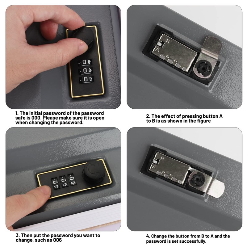 DAJASD Book Safe with Combination Lock, 24 x 15.5 x