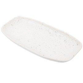 LIFKOME Plato Rectangular de Cerámica para Sushi, Aperitivos y Frutas, Apto para Lavavajillas y Horno