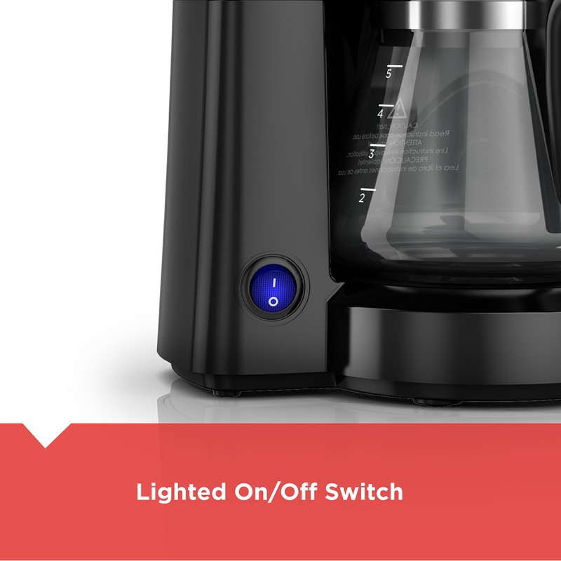 BLACK+DECKER CM0700BZ 4-in-1 5-Cup Coffee Station Coffeemaker, Black