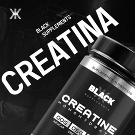 Black Supplements Creatina Monohidratada 1kg 200 Servs Naranja