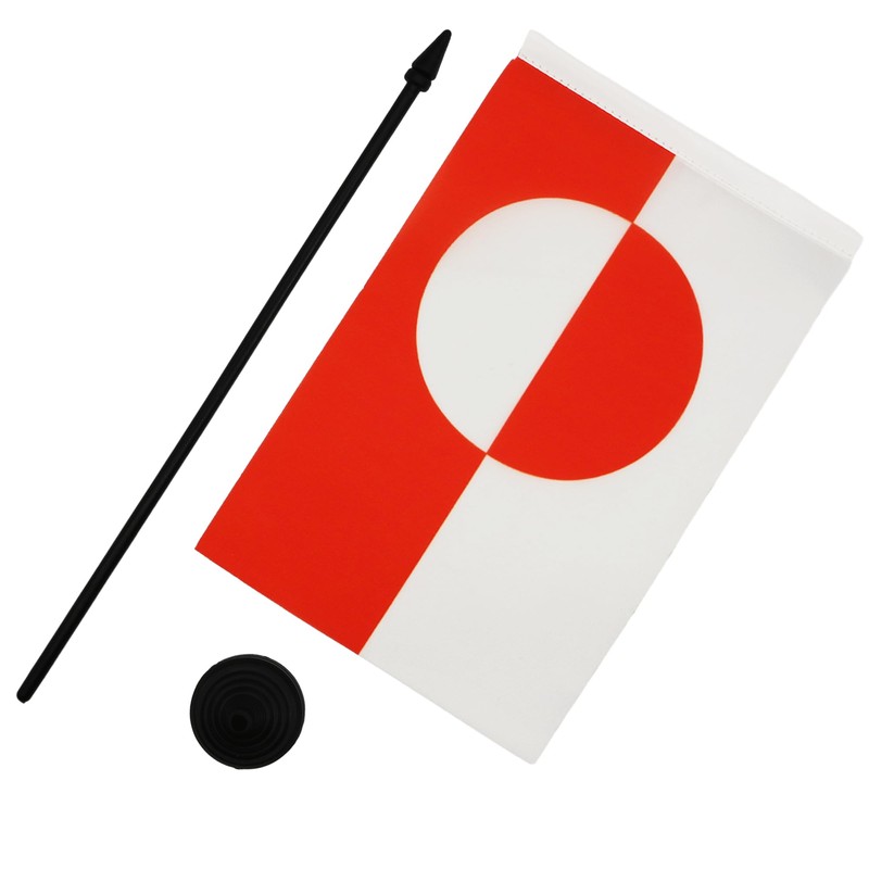 Greenland Table Flag 5'' x 8'' - Denmark - Greenlander