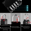 Pack of 2 Padlock Combination Lock, 4 Digit Zinc Alloy