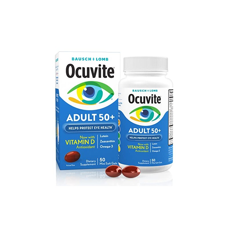 Ocuvite Suplemento Vitaminas Minerales Adultos Mayores Años Cápsulas Blandas Unidades