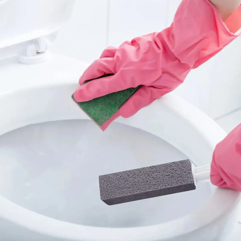 6 Pcs Limpieza Inodoro De Baño Cepillo Piedra Pómez+ Guantes
