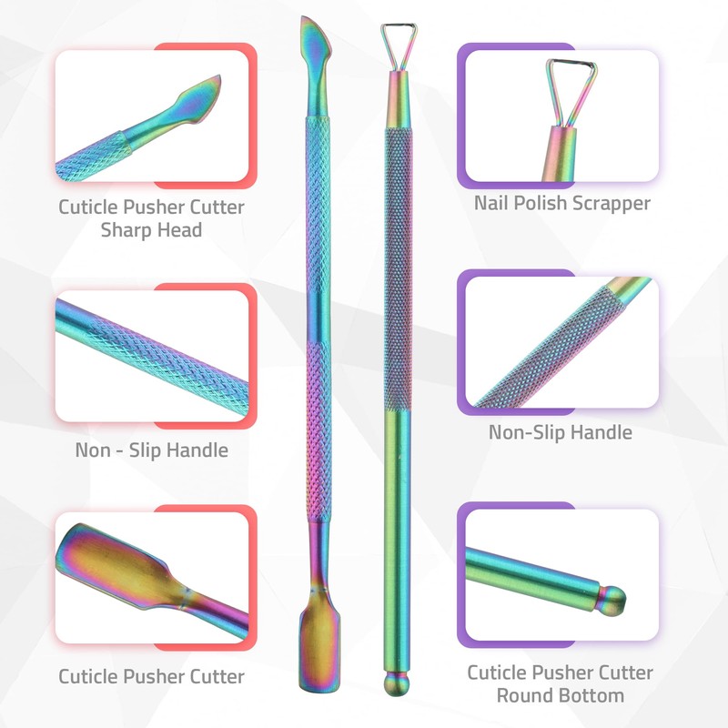 Utopia Care Cuticle Trimmer with Pusher, Nail Trimmer Set, Professional