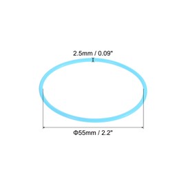 PATIKIL Silicone Jelly Bracelets, 60 Pack Rainbow Glow Rubber Bracelets 80s Neon Stretchy Wristband for Party Favor Adults Teen Sports Team Games, Light Blue