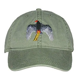 Tom's Bird Feeders Turkey Vulture Embroidered Cotton Cap Green