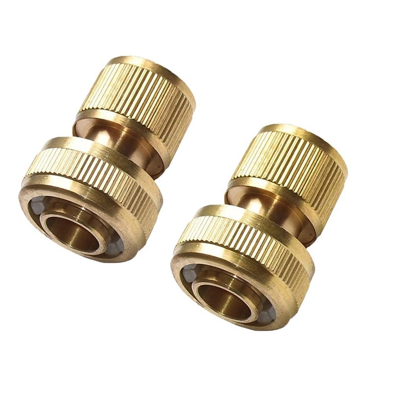 Joywayus 1/2" ID Hose Solid Brass Fitting Closed Flow Garden