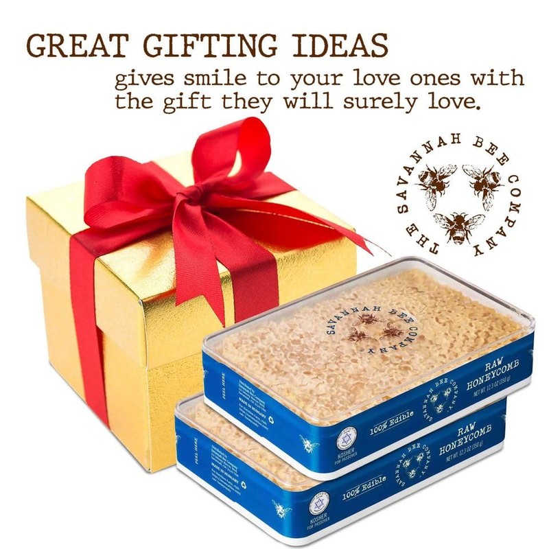 Savannah Bee Company Raw Honeycomb, 12.3 Ounce (Pack of 2)