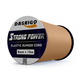 Bungee Cord Elastic Shock Cord, 8mm x 15M Khaki