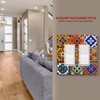 Wpshijia Switch Plate Mexican Talavera Ceramic Pattern 2 Gang Double